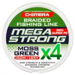 Шнур плетёный Chimera Megastrong Moss Green X4 100m # 0.12mm. 5.4kg.