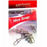 Карабин Namazu Pro Nice Snap, цв. Carbon, р. 000, test-4 кг (уп. 10 шт.)