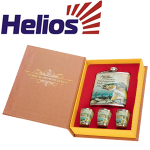 Набор Рыба (фляжка + стопки) Helios