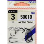 Одинарный крючок Owner 50010 Akemi Chinu, черный, кован., засечки на цевье 50010-01