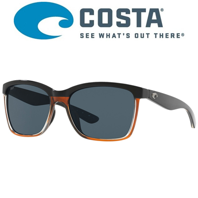 Costa Anaa 580P Shiny Black on Brown/Gray