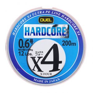 Шнур PE DUEL HARDCORE X4 200m H3240-G Green #0.6 5.4Kg (0.132mm)
