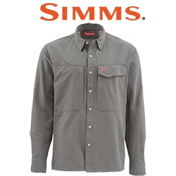Simms Guide LS Shirt Solid Pewter