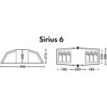 Палатка кемпинговая FHM "Sirius 6 black-out" Синий/Серый