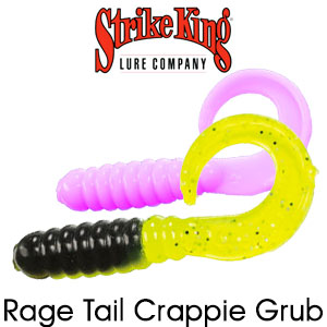Strike King Rage Tail Crappie Grub RGCG