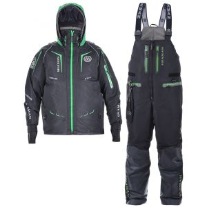 Костюм-поплавок мужской зимний ХСН "Angler prosport", hardguard, черный (зеленые молнии) (52-54/182)