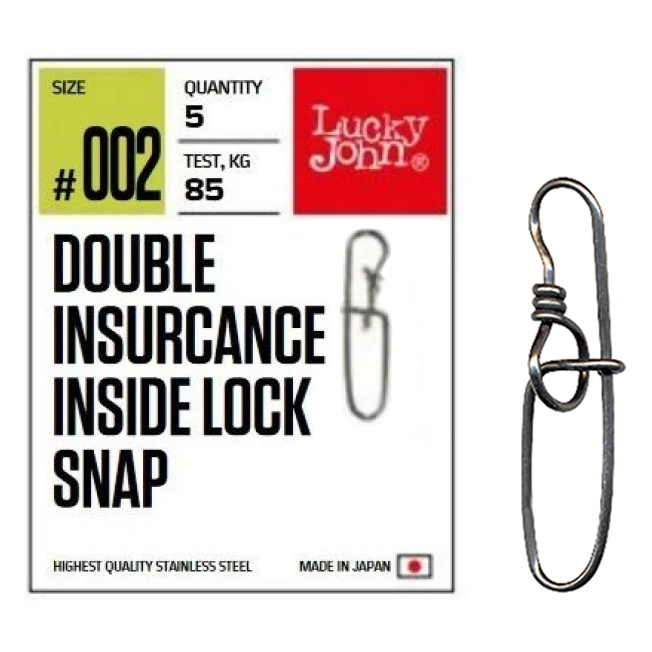 Застежки Lucky John Pro Series Double Insurance Inside Lock Snap 005 6шт