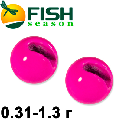 Fish Season Шарик вольфрам с прорезью цвет Флуоресцентно-Розовый