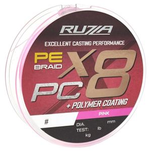 Шнур Ruzza X8 PC 150м Pink 0,205мм 10,5кг/23lb