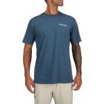 Футболка Simms Bass Outline T-Shirt, Sailor Blue Heather, XXL