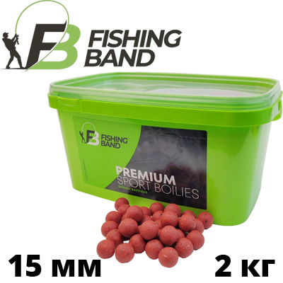 Fishing Band Бойлы вареные прикормочные 15 мм 2 кг