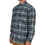 Рубашка Simms Coldweather LS Shirt, Dark Bronze Black Plaid, M