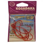 Крючок офсетный Kosadaka RX-SOI Red №1/0 T-0,83mm L-44mm (уп.6шт.) 3028RED-1/0