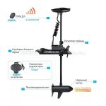 Электромотор Haswing Cayman B80 + GPS штанга нержавейка 180см.