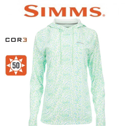 Simms Women's Solarflex Hoody - Print, Melon Schoolies