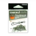 Вертлюги с застежкой Metsui Rolling Swivel With Hooked Snap цвет black, размер № 5, в уп. 12 шт.