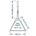 Подсак складной F-Fishing теле голова 38х42x46см ручка 45-86,5см