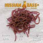 Силиконовая приманка Russian Bass Мотыль искусственный 48 мм. цвет #018, активный аттрактант.