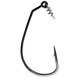Крючок офсетный со спиралью HANZO Offset worm Sping Lock BLN №5/0 (уп. 25шт.)