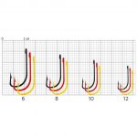 Крючки Cobra ALLROUND сер. CA121MIX разм. 012 10шт.
