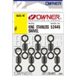 Вертлюг Owner King Stainless Swivel Black №8/0 3шт