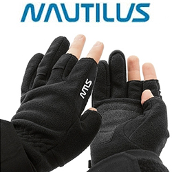 NTLS Fleece Gloves Windproof Dark Blue два пальца