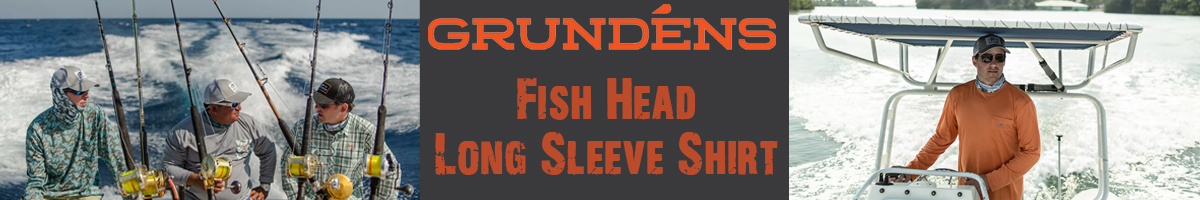Grundens Fish Head Long Sleeve Shirt Dusty Turquiose