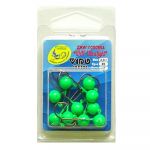 Джиг крашеный "Шар UltraLight" 1,8 гр, цв. 07-зеленый, кр-к VD-072 №2, 10 шт/упак