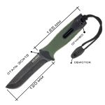 Нож Akara Falcon 120 mm сталь 3Cr13 с огнивом и компасом