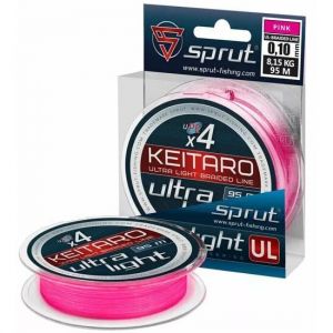 Шнур Sprut Keitaro Ultra Light Braided Line x4 (95m/Pink/0,12mm/9,05kg)