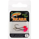 Джиг-головка Akara Trout Time Шар вольфрам 0,5 г. 3,5 мм. кр. № 4 Pink (3шт)