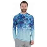 Футболка FHM Mark Hoodie V2 Принт голубой/мятный р.M