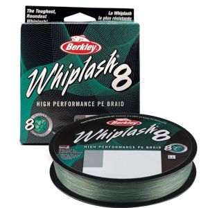 Леска плетеная Berkley Whiplash 8 NEW 300m Green 0,12mm 17,5kg (1579693)