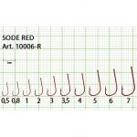 Крючок Fish Season Sode-Ring №0,5 с ушком, покрытие RED (10 шт)