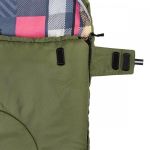 Спальный мешок Nisus Travel Wide Plus 300 (220х106) Hollowfiber зелёный (N-SB-H300-220x106)