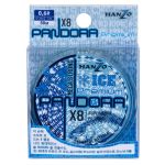 Плетёный шнур Hanzo Pandora Mega Strong ICE X8 50m # 1.0 0,17мм 9,4кг Blue