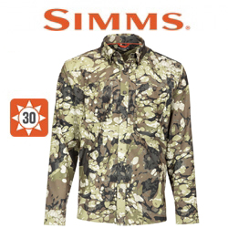 Simms Double Haul LS Shirt, Riparian Camo