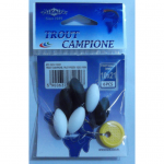 Стопоры Mikado Trout Campione Float Football д.10*21мм ( 6шт.) пенопл., овальные (Арт.ATC-S03-10X21)