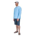 Термофутболка Simms SolarFlex LS Crewneck - Solid, Faded Denim, L