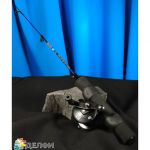 Удочка зимняя Делфи 40L телескопическая с неопреновой ручкой мягкая "Окунь" 40см.