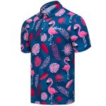 Рубашка поло c УФ защитой Redbor Kaper Chilly UV 50+ Flamingo/Blue р-р XL