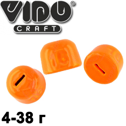 Vido Craft Груз крашеный "Пуля" для Спиралей Jig Spring Оранжевый