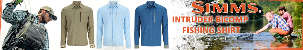 Simms Intruder BiComp Fishing Shirt, Sky