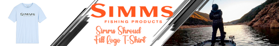 Simms Simms Shroud Fill Logo T-Shirt, Sky Blue