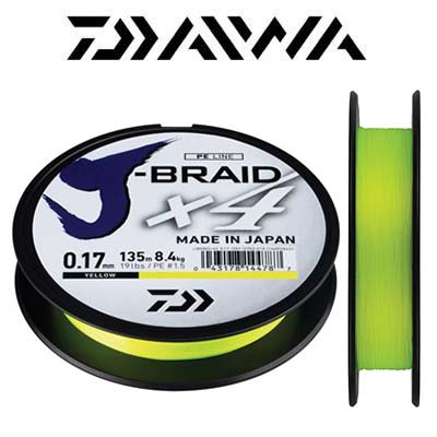 Daiwa J-Braid X4 270m (флуор.-желтая)