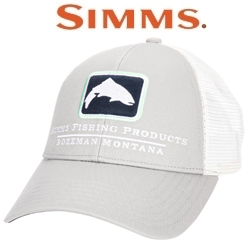 Simms Small Fit Trout Icon Trucker, Sterling