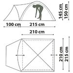 Палатка Canadian Camper Karibu 4 (цвет forest  дуги 9,5 мм)