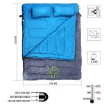 Мешок-одеяло спальный Norfin Alpine Comfort Double 250 GREEN