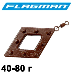 Flagman Грузило Ромб с вертлюгом brown