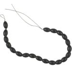 Стопоры Mikado чёрные ( резина, 20шт. на леске ) (Арт.AMR7045-L)